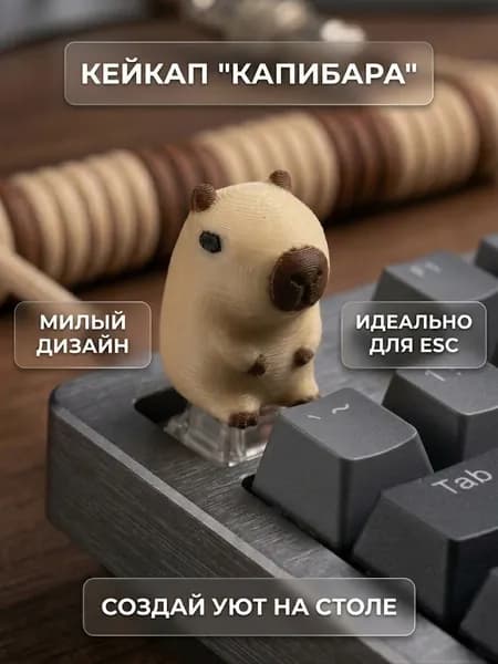 Кейкап для механической клавиатуры (Капибара)