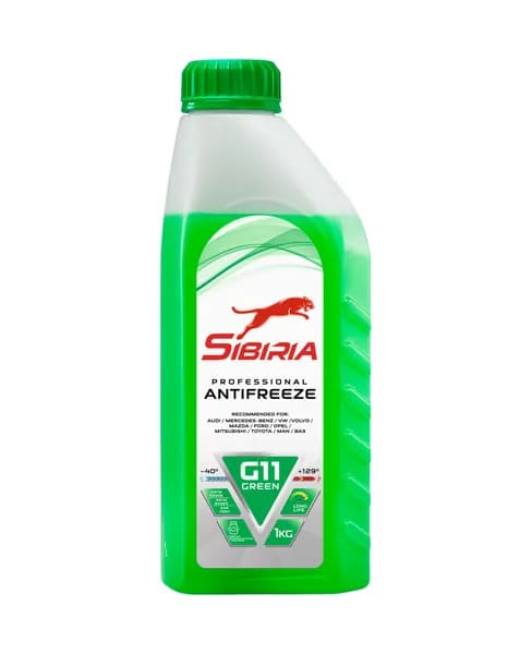 Антифриз G11 SIBIRIA ANTIFREEZE ОЖ-40 зеленый 1кг