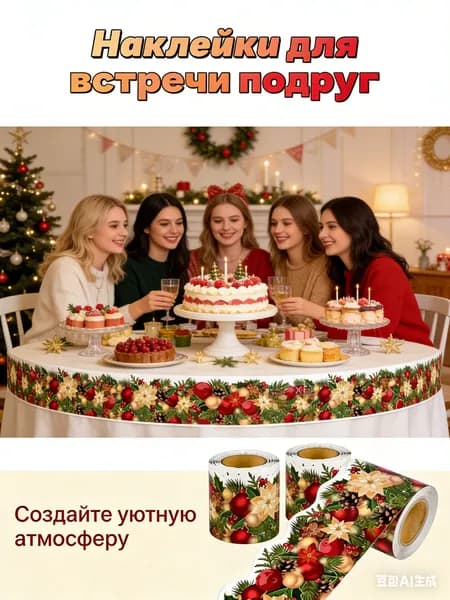 Самоклеящиеся бордюры 10 м 7 см с цветами и ягодами. Водонепроницаемые и долговечные, подходит для дачи и квартиры