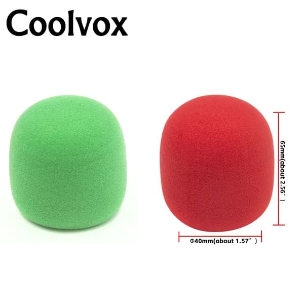 coolvox Аксессуар для микрофона студийный 2 шт., красный, зеленый