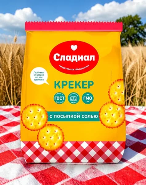 Крекер Сладиал с посыпкой солью, 500гр
