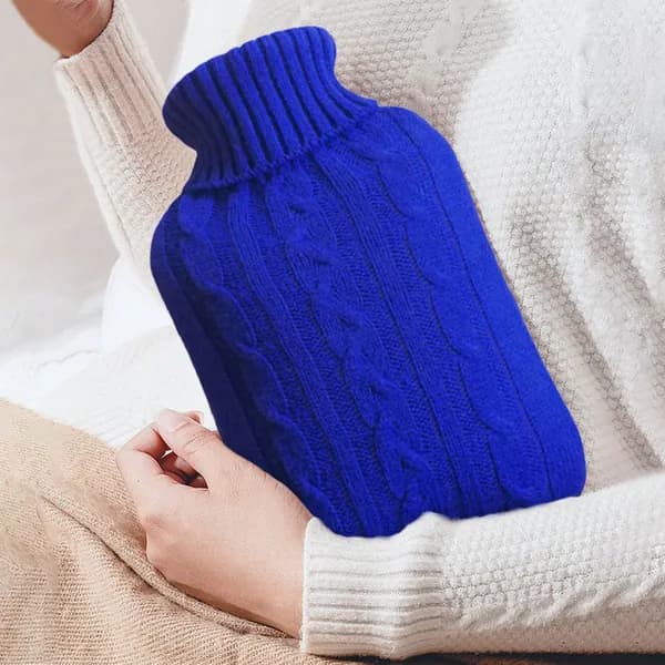 Горячая грелка из натурального каучука с чехлом из искусственной шерсти, 2 л, 32 20 см