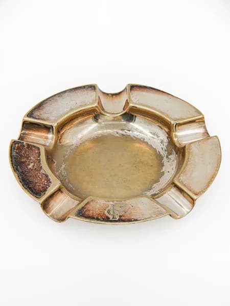 Пепельница, 1900 - 1920 годы, Англия; мельхиор, серебрение