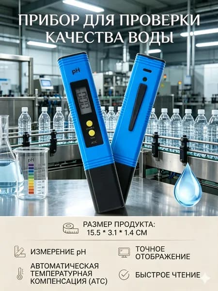 ph метр для воды цифровой. Не требует калибровки. Лакмусовые ph тесты в подарок