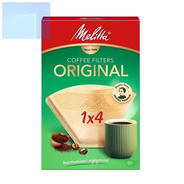 Фильтры для кофе Melitta 1x4, натуральная бумага, коричневые, 80 шт