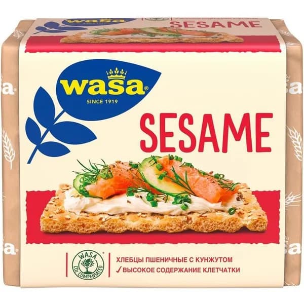 Хлебцы пшеничные Wasa Sesame с кунжутом 200 г