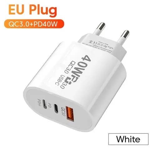 Зарядное устройство для телефона с кабелем USB-C