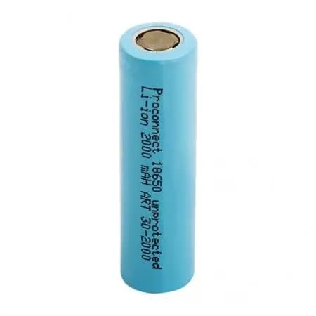 Аккумулятор 18650 unprotected Li-ion 2000 мАч Proconnect 30-2000-01 (1 шт)