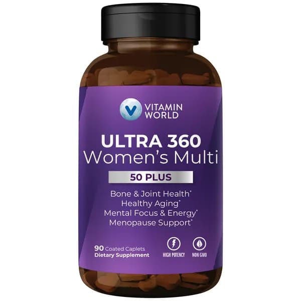 Vitamin World Ultra 360 Мультивитамины для женщин 50 +, Мультивитамины для женщин 50 + с минералами
