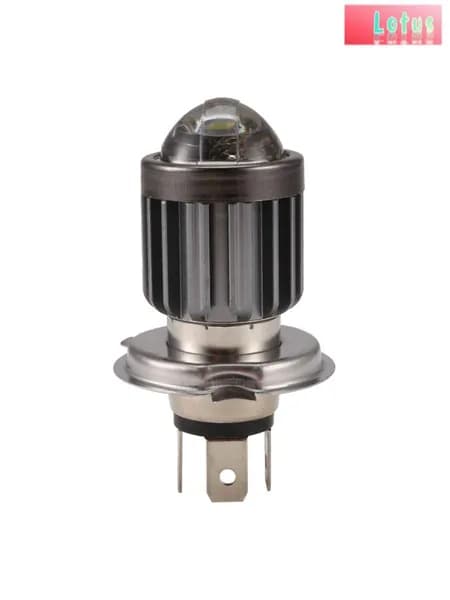 H4 светодиодная фара для мотоцикла, интегрированная двухцветная лампа 12 80V / 12W, 3000K низкий луч, 6000K высокий луч, IP68