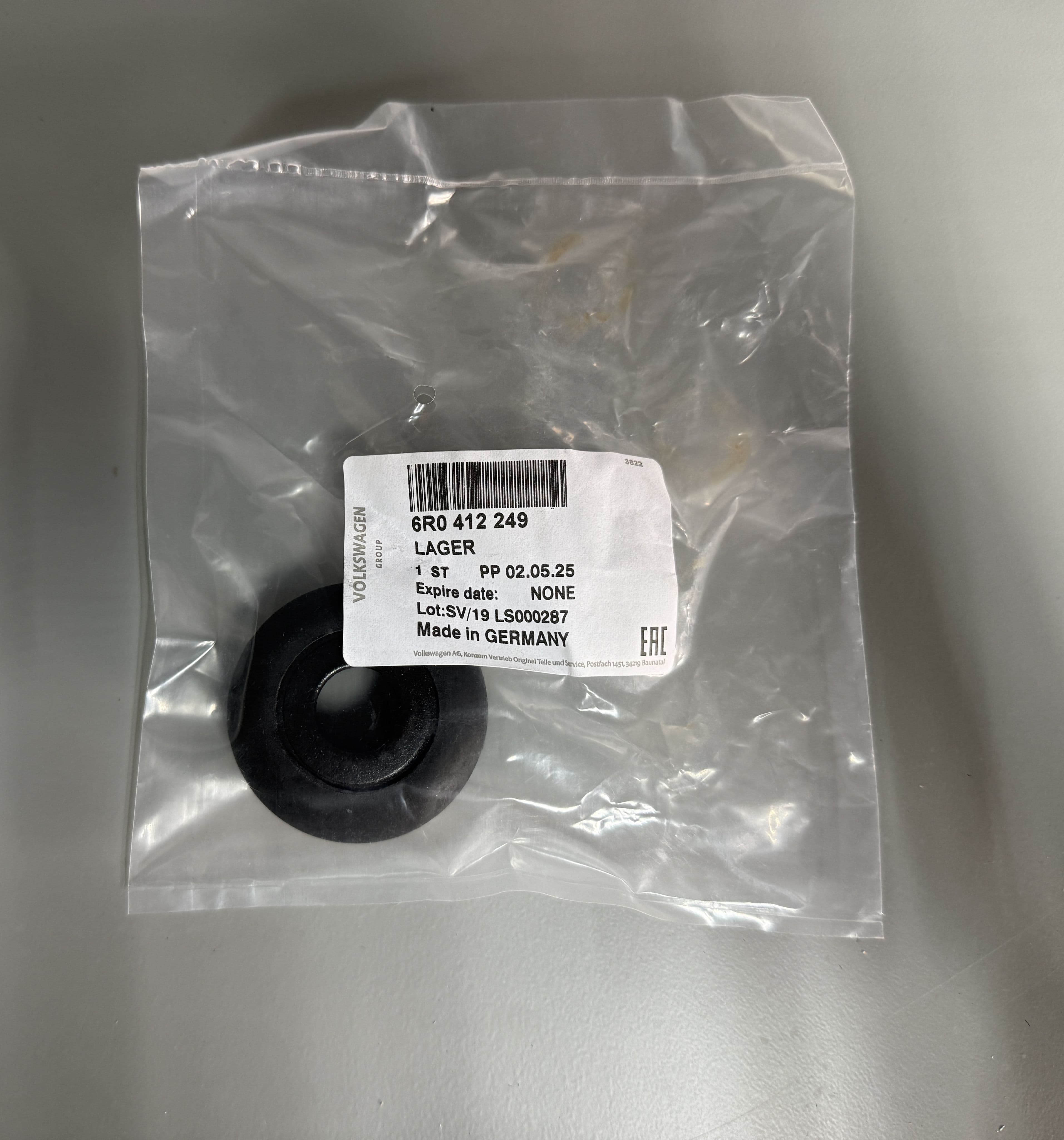 Подшипник опорный переднего амортизатора VAG 6R0412249 Volkswagen Polo седан 2010- 2023,Skoda Rapid 2012-2023, Skoda Fabia 2014-2023,VW Golf VI 2009-2013,Audi A1 A3 TT.Chevrolet Aveo,Ford Galaxy