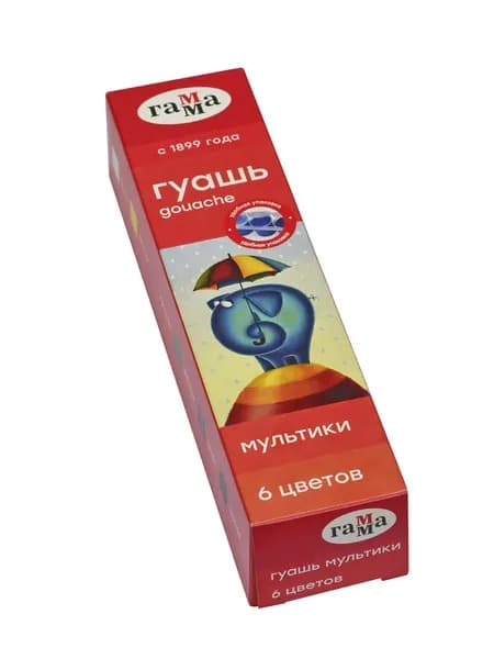Гамма Гуашь 6 шт., 15 мл./ 178 г.