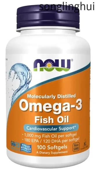 Омега 3 NOW Omega-3 Fish Oil 1000 мг рыбий жир, 100 гелевых капсул