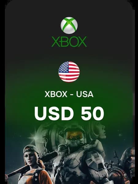 Карта пополнения Xbox - США 50 USD