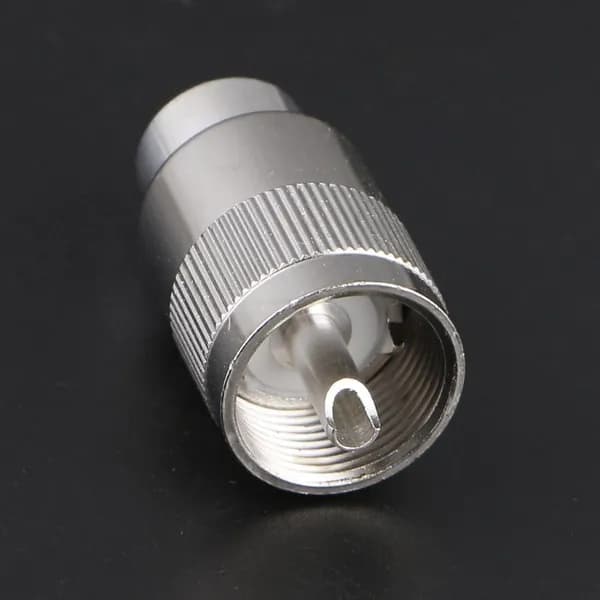 Разъем UHF Male PL259 для пайки RG8 RG213 LMR400 7D-FB, серебристый