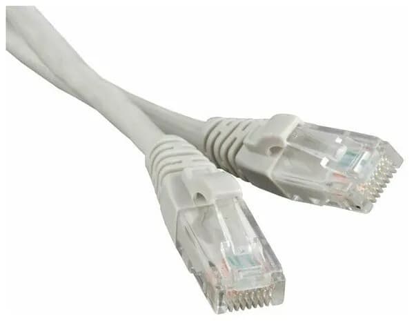 Кабель для подключения интернета LAN Патчкорд UTP кат. 5е, RJ45, литой, многожильный, 10 метров, Jett