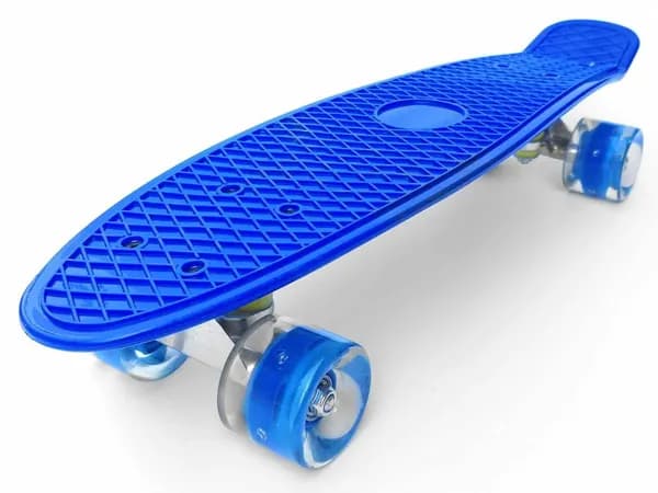 Пенни борд (Penny Board) круизер пластиковый 67см. со светящимися колесами (Синий)