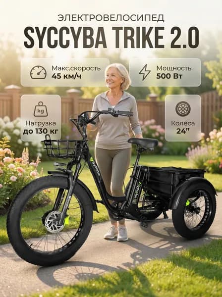 Электровелосипед Syccyba Trike 2.0 500W 48V/20Ah