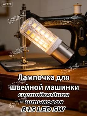 Лампочка светодиодная 5W для швейной машинки BA15d (ВИНТОВАЯ). Цоколь Е14.