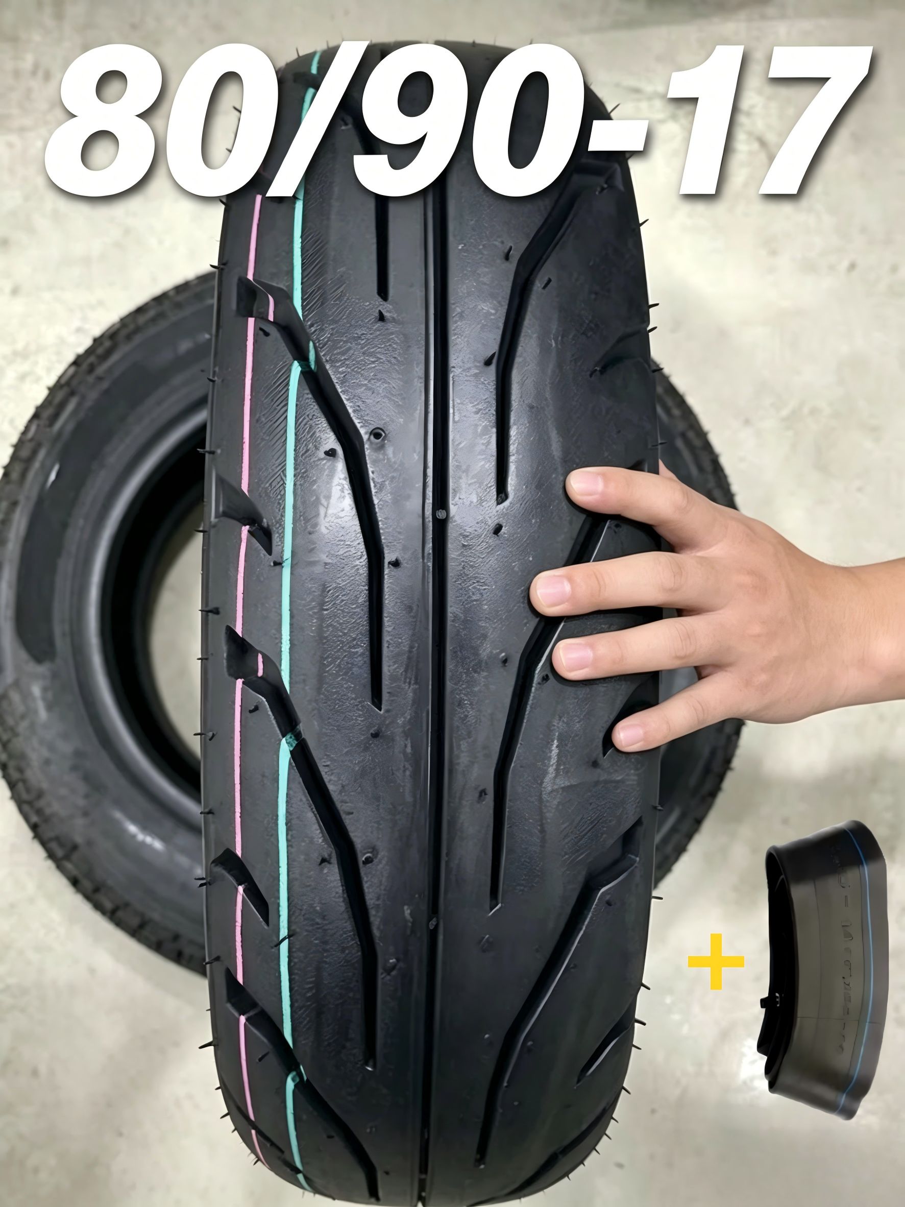 Мотошина 80/90-17 + камера Мотошины  80/90 R17 90