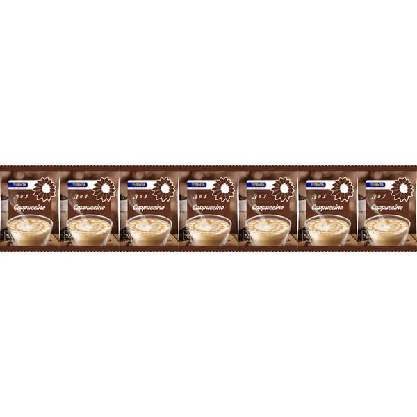 Кофейный напиток Лента Cappuccino 3 в 1 растворимый 180 г, набор: 7 штук