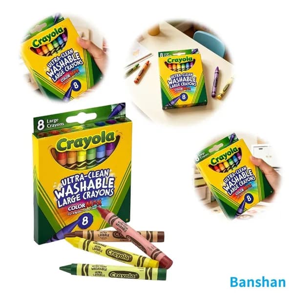 Восковые мелки Crayola, 8 шт., увелич. размер, моющиеся