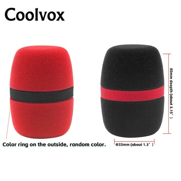 coolvox Аксессуар для микрофона студийный sponge cover, прозрачный, черный