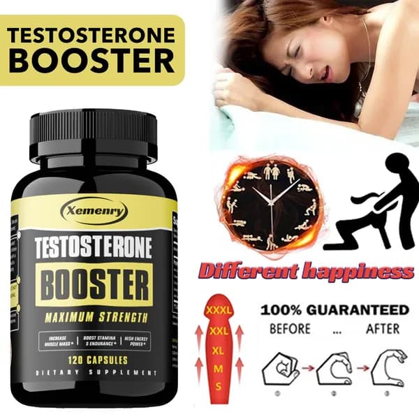 Xemenry Testosterone Booster - разработан для повышения энергии, выносливости и мышечной массы за счет натуральных ингредиентов