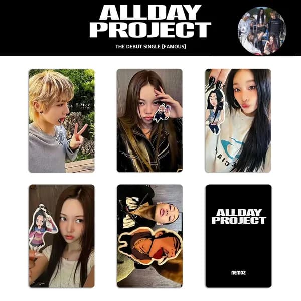 Карточки ADP FAMOUS k-pop карточки коллекционные ALLDAY PROJECT Фотокарточки 54 * 86 мм 5 шт