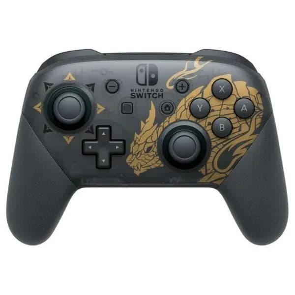 Геймпад Nintendo Switch Pro Controller / Monster Hunter Rise Edition черный, золотой
