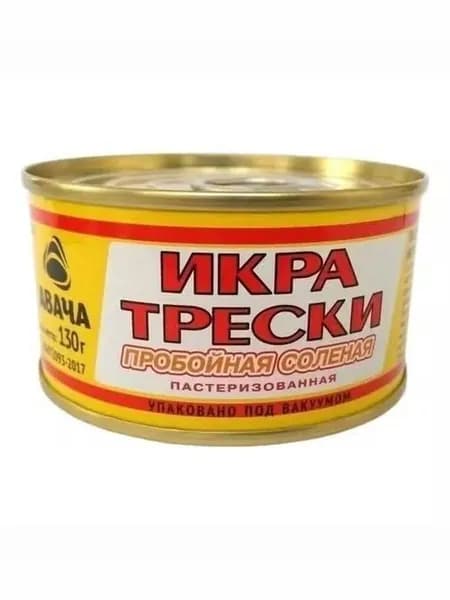 Икра трески белая Авача пробойная 130 г