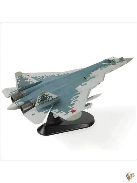 Модель самолета в сборе, 1 / 72 SU-57 Модель самолета с дисплейным стендом Военный стелс SU57 Plane Model Collection Подарок для взрослых