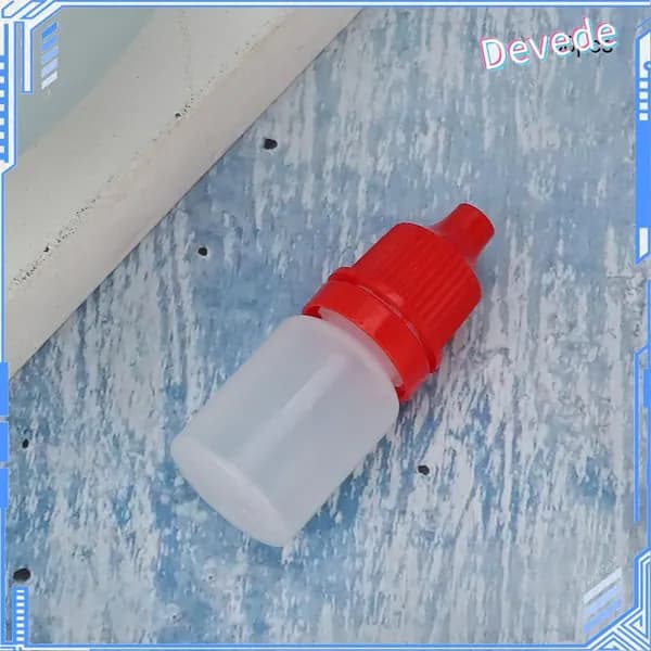Бутылки для капель, многоцветные, для глаз красный