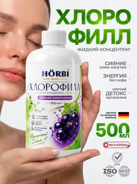 Хлорофилл жидкий пищевой 500 мл Черная смородина