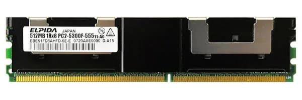 Elpida Оперативная память DDR2, 667 МГц, 1 x (EBE51FD8AHFD-6E-E)