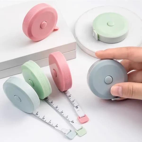 Рулетка мягкая портативная, сантиметровая лента 1,5/2 м, 4 цвета макарун
