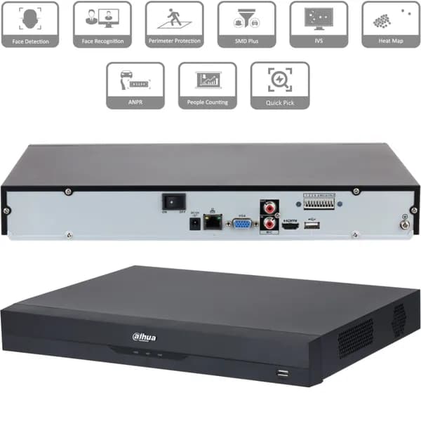 Dahua DH-NVR4208-EI - 8 канальный видеорегистратор IP для видеонаблюдения, NVR регистратор сетевой, 4K и H.265+