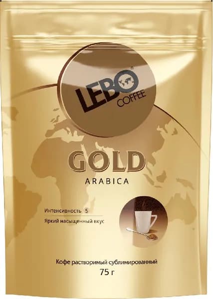 Кофе растворимый Lebo Coffee Gold Арабика 75г