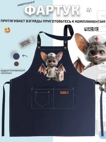 Фартук летучая мышь медсестра с аптечкой