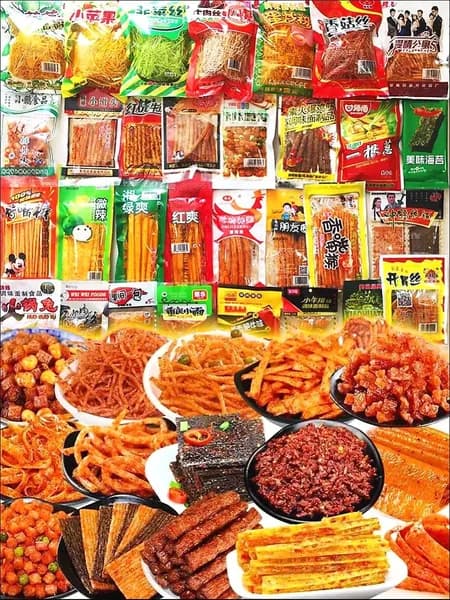 40 штук,соевое мясо набор,латяо сладкое,азиатские снеки к пиву набор