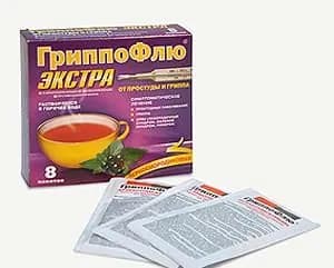 Гриппофлю экстра вкус черной смородины порошок для приг раствора для приема вн. 13г 8шт