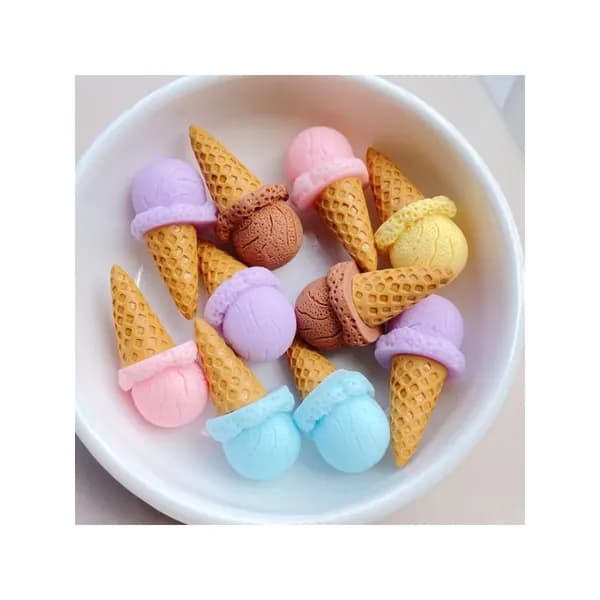 5pcs смоляное мороженое декоративные аксессуары