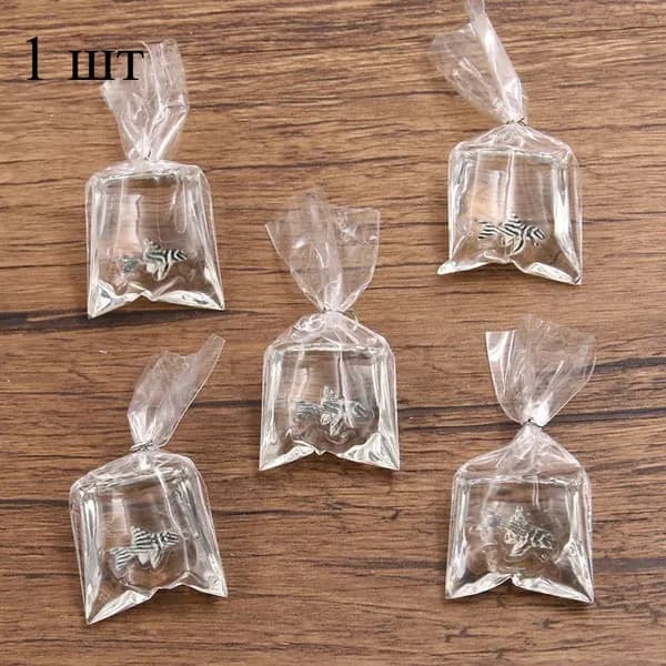1pcs 23 * 52 мм DIY прозрачная смола имитация декоративной рыбки кулон