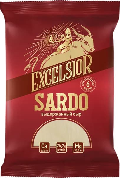 Сыр EXCELSIOR Sardo 45%, без змж, 180г