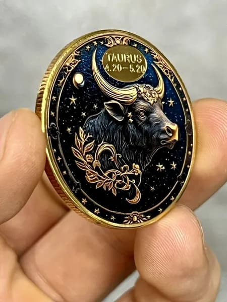 Хранитель карт знак зодиака Телец (талисман монета знак зодиака)
