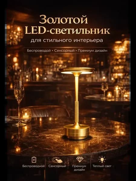 Лампа настольная сенсорная LED