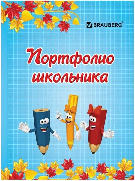 Листы-вкладыши для портфолио, для начальной школы, 14 разделов, 16 листов, Я и школа, Brauberg