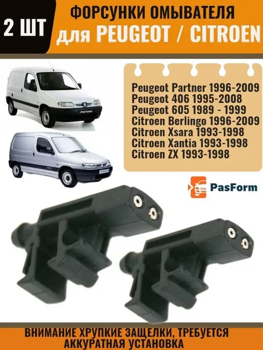 Форсунки омывателя Citroen Berlingo Peugeot Partner 1996-09