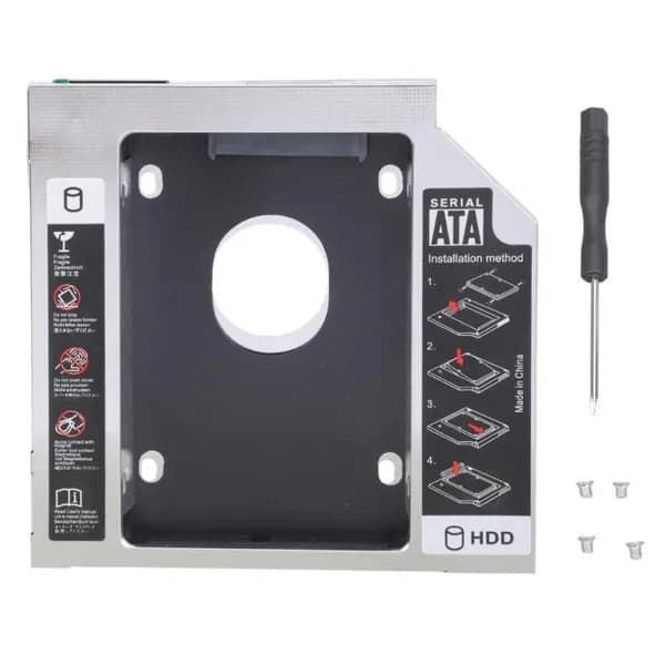 Универсальный кейс для SSD/HDD 12,7 мм, Черный