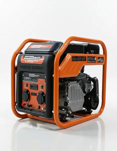 Генератор инверторный бензиновый ENERGOKRAFT G-5800io, 6,0/5,0кВт, 220 В, бак 5 л, ручной запуск, открытый